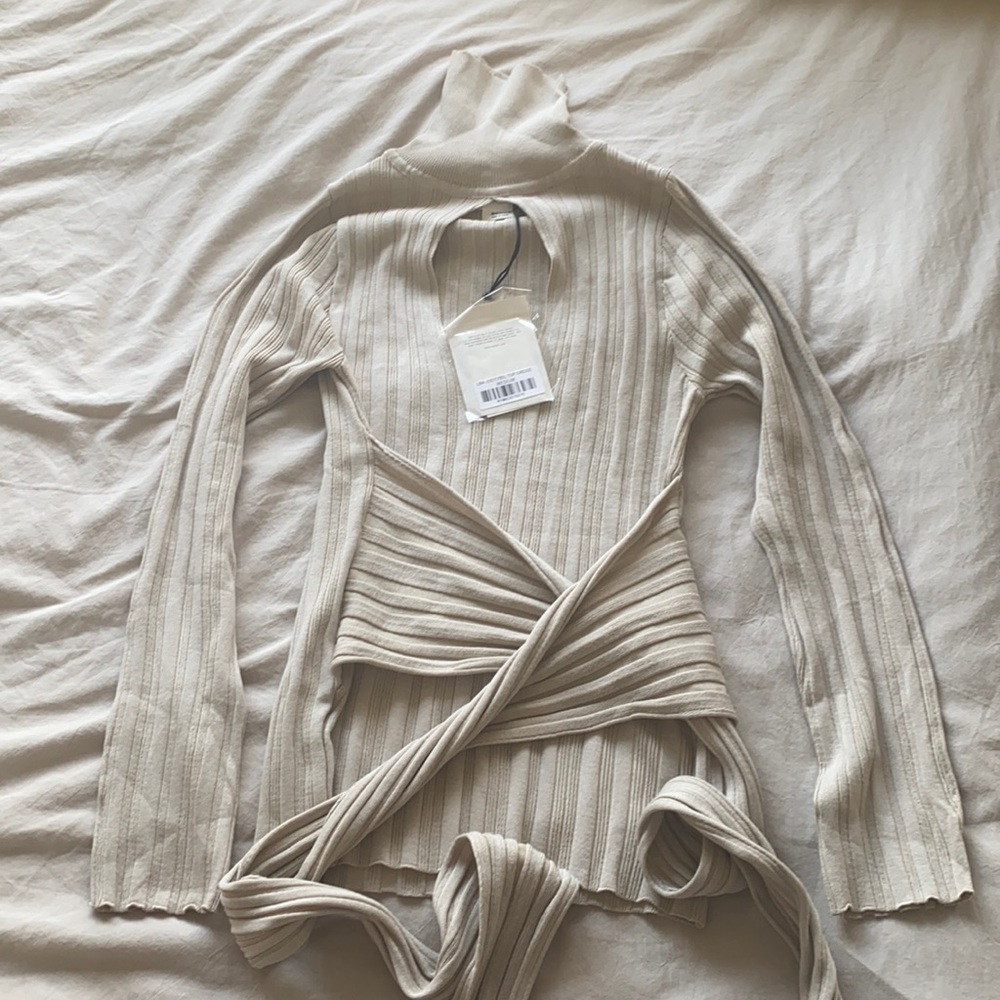 The Line by K Cybil Top in Greige